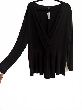Lane Bryant 26/28 Tunic Length Wrap Blouse - NWT